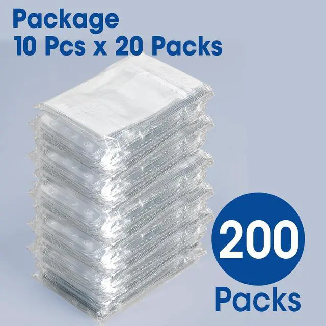 Alt view image 6 of 6 - 200 Pcs Vertical Badge Holders, Waterproof ID Badge Holder, Clear ID Card Holder with Resealable Zip for Proximity Cards, RFID, Credit Cards