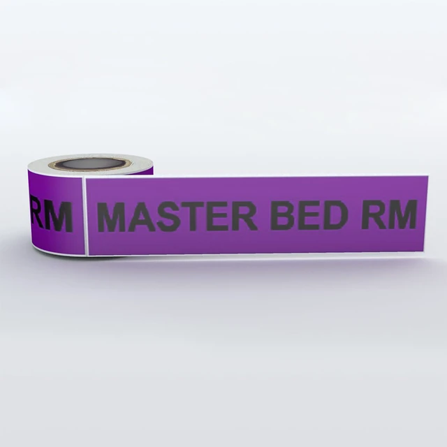 Alt view image 2 of 7 - 16 Rolls 960 Pcs 1"x4.5" Color Coded Moving Labels Stickers for Boxes with 4 Bedroom Labels - Can Stick on Furniture Directly, NOT Recommended for Rough Surfaces, Such as Carton