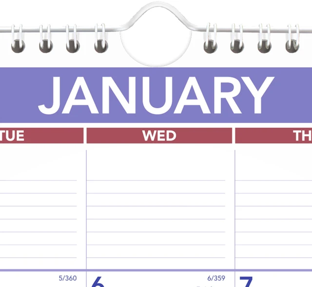 Alt view image 4 of 5 - 2027 Wall Calendar, Monthly, 15" x 12" Planner, Ruled Daily Blocks (PM82827)