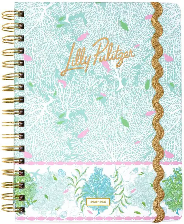 Main image of 17-Month Large 2026-2027 Planner, Fantastical for Home 6.75" x 8.87" Hardcover Agenda with Gold Spiral & Elastic Loop, Weekly & Monthly Layouts, Stickers, Travel & Reflection Pages