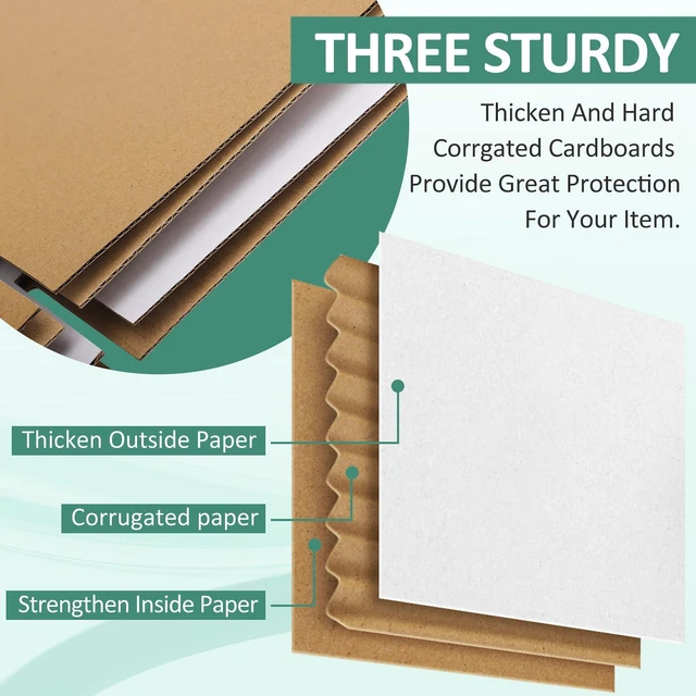 Alt view image 5 of 7 - 30 Pack Small Shipping Boxes Assorted Sizes, White Corrugated Box Mailers, Cardboard Boxes for Packaging Small Business, Mailing, 6x4x4 & 8x6x4 & 9x6x4 10 PCS Each Small Boxes
