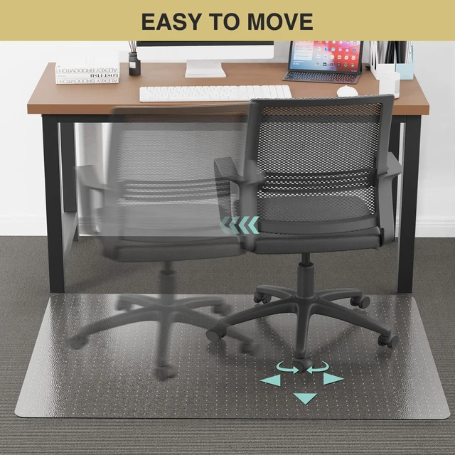 Alt view image 4 of 6 - 50x 60Carpet Floor Mat for Office Chair, Clear Desk Chair Floor Mat for Carpet for Medium/Low Pile, HeavyDuty Chair Mats for Carpeted Floors, Studded Desk Mat for Carpets for Homes and Offices