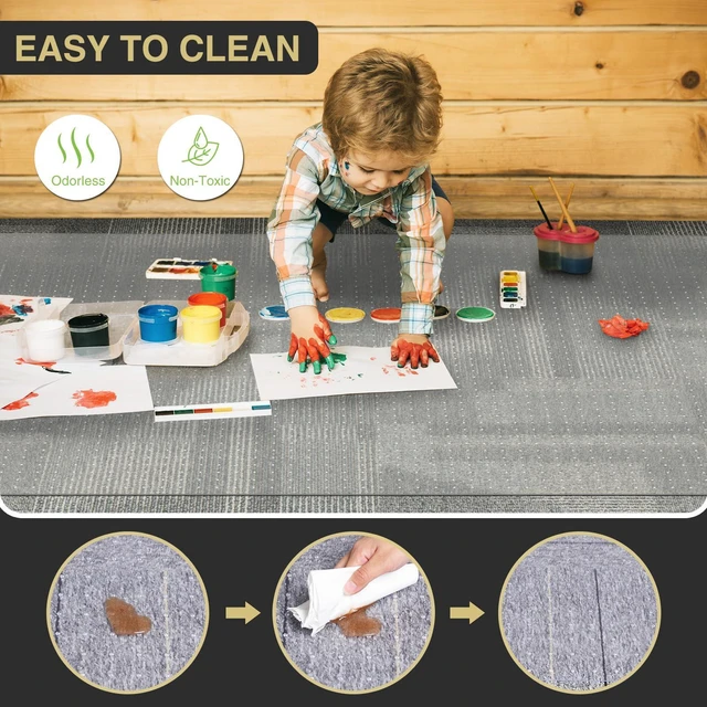 Alt view image 5 of 6 - 50x 60Carpet Floor Mat for Office Chair, Clear Desk Chair Floor Mat for Carpet for Medium/Low Pile, HeavyDuty Chair Mats for Carpeted Floors, Studded Desk Mat for Carpets for Homes and Offices