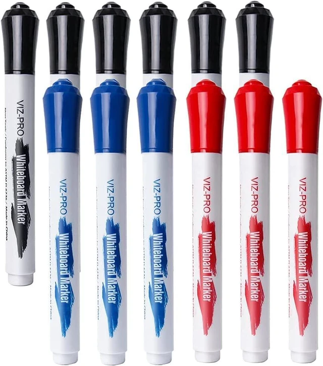 Alt view image 3 of 7 - Dry Erase Markers Fine Bullet Tip, 3 Assorted Colors, 144 Pcs Low-Odor Whiteboard Pens