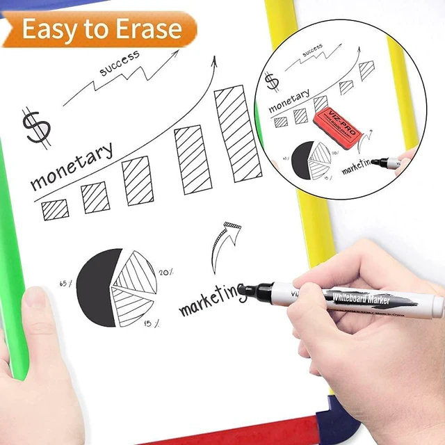 Alt view image 6 of 7 - Dry Erase Markers Fine Bullet Tip, 3 Assorted Colors, 144 Pcs Low-Odor Whiteboard Pens