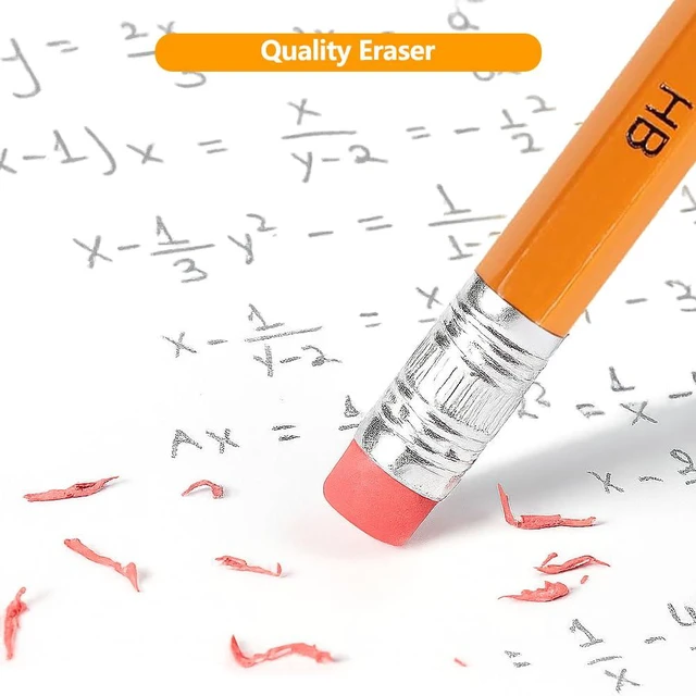 Alt view image 4 of 7 - 600 Count Sharpened #2 Pencils with Erasers, Pencils Bulk Pack Bulk Pencils for School Classroom Teacher Supplies, Graphite Pencils for Writing, Drawing and Sketching, Back to School