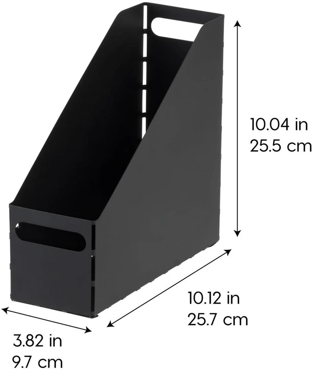 Alt view image 2 of 7 - 6-Pack Magazine Holder Organizer, Black Organize classroom papers, folders and reading materials with compact storage for teachers, schools and educators