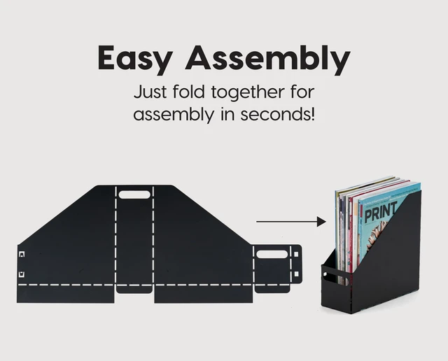 Alt view image 4 of 7 - 6-Pack Magazine Holder Organizer, Black Organize classroom papers, folders and reading materials with compact storage for teachers, schools and educators