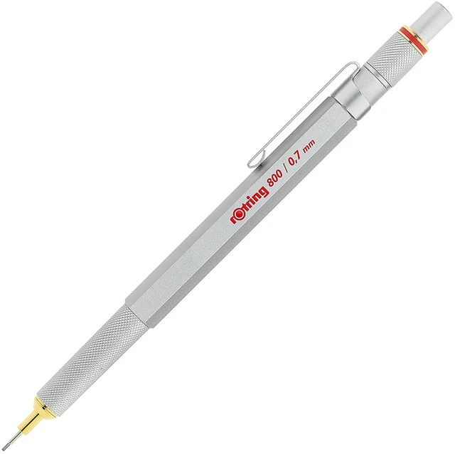 Main image of 800 Mechanical Pencil, 0.7 mm, Silver Metal Barrel