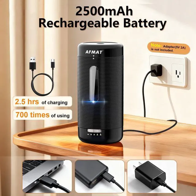 Alt view image 6 of 7 - Electric Pencil Sharpener, Fully Automatic Pencil Sharpener, Auto in & Out, Rechargeable Hands-Free Sharpeners for Jumbo & Colored Pencils (6.5-12mm), Portable for Home/Classroom/Office PSC2