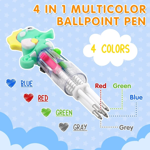 Alt view image 7 of 7 - 60Pcs Multicolor 4-in-1 Pens for Classroom Prizes, Teacher School Supplies 0.5mm Cute Kawaii Ballpoint Pens, Bulk Gifts for Back to School, Teacher Appreciation, Student Rewards & Treasure Box Prizes