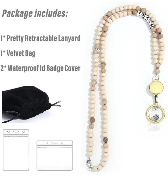 Alt view image 3 of 6 - Teacher Lanyard Lanyards for Id Badges Lanyards for Keys Retractable Lanyards for Id Badges Holder Cute Keychain Lanyard Women