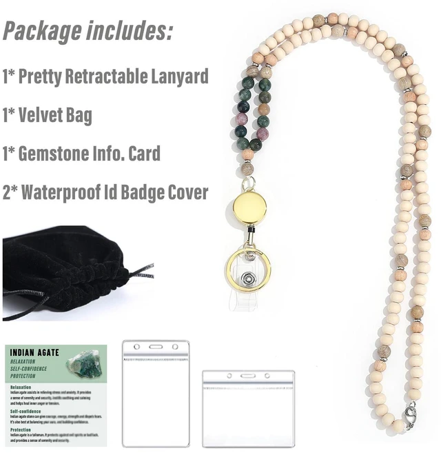 Alt view image 3 of 6 - Retractable Lanyards for Id Badges Holder Lanyard for Id Badges Teacher for Keys Cute Keychain Women