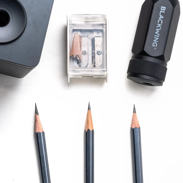 Alt view image 6 of 7 - One-Step Long Point Pencil Sharpener, German Steel Blade, White