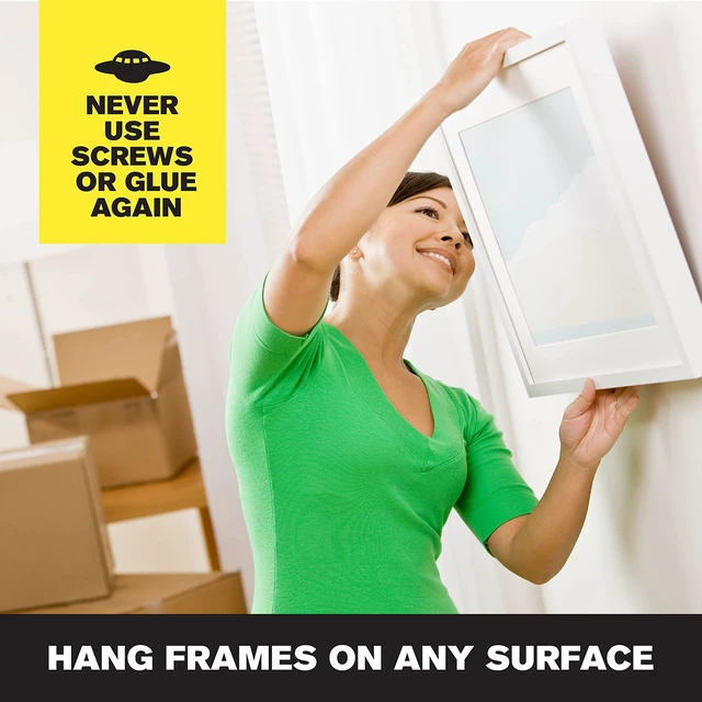 Alt view image 2 of 7 - Pre Cut 32 Piece Ser Double Sided Tape Multipurpose Removable Adhesive Transparent Grip Mounting Strips Washable Strong Sticky Heavy Duty for Carpet Photo Frame Poster Décor As Seen On TV