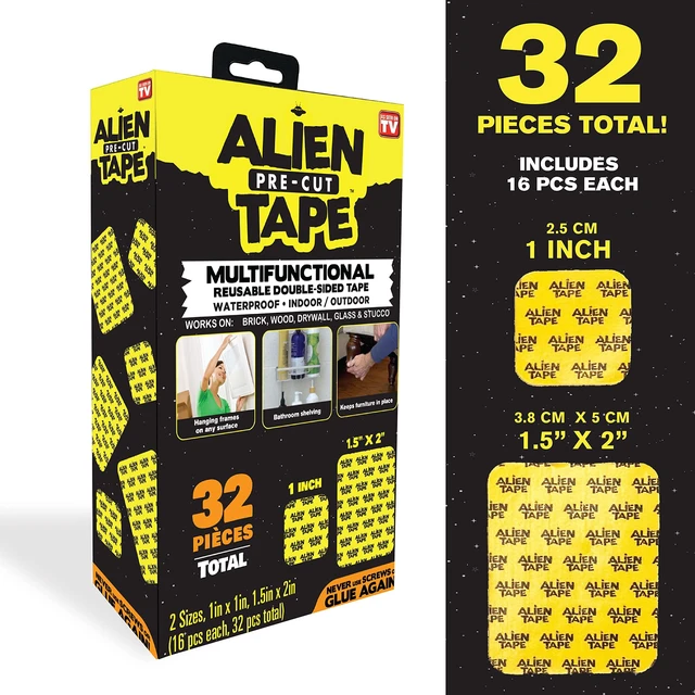 Alt view image 6 of 7 - Pre Cut 32 Piece Ser Double Sided Tape Multipurpose Removable Adhesive Transparent Grip Mounting Strips Washable Strong Sticky Heavy Duty for Carpet Photo Frame Poster Décor As Seen On TV