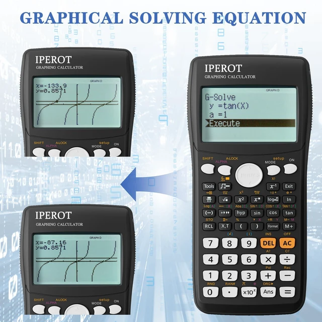 Alt view image 5 of 6 - Scientific Calculators with Graphing Calculator, 10 Modes/ 4 Functions Graphing Calculator, Desktop Math Calculator Ideal for School Supplies, Students, College, Teachers(Black)