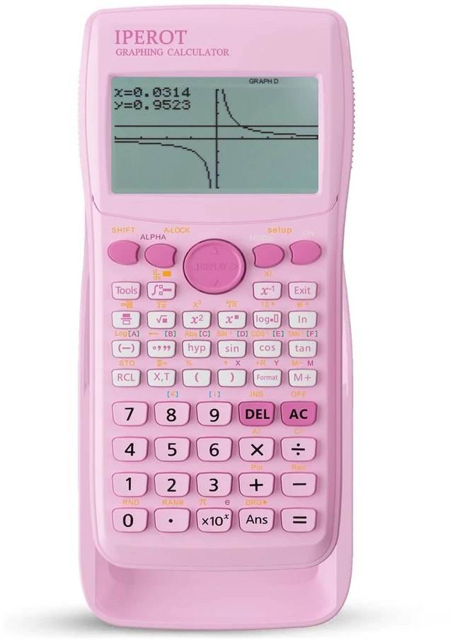 Main image of Scientific Calculators with Graphing Calculator, 10 Modes/ 4 Functions Pink Scientific Graphing Calculators, Desktop Math Calculator Ideal for School Supplies, Students, College, Teachers