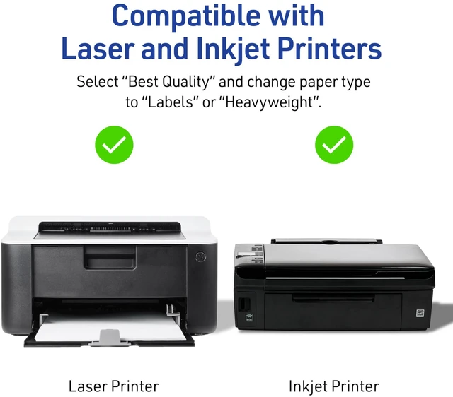 Alt view image 5 of 7 - Printable Sticker Paper, 8.5" x 11", Matte White, Repositionable Adhesive, Laser/Inkjet Compatible, 90 Full-Size Label Sheets, Great for Product Labels, Cute Stickers, and More (6-Pack of 3383)