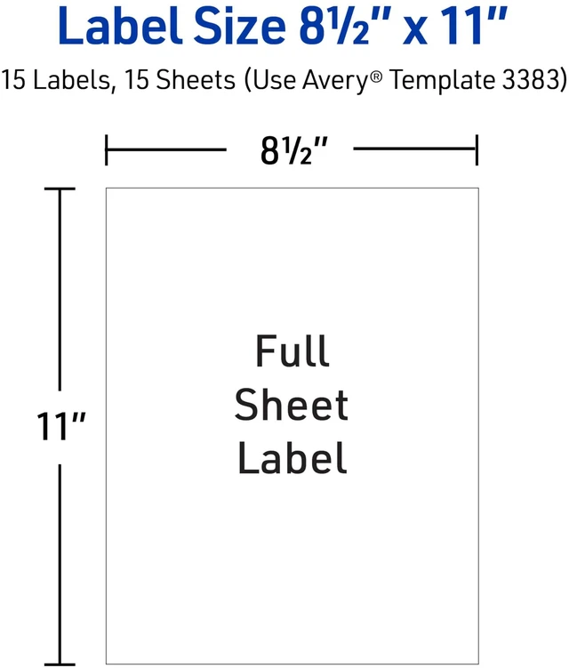 Alt view image 7 of 7 - Printable Sticker Paper, 8.5" x 11", Matte White, Repositionable Adhesive, Laser/Inkjet Compatible, 90 Full-Size Label Sheets, Great for Product Labels, Cute Stickers, and More (6-Pack of 3383)