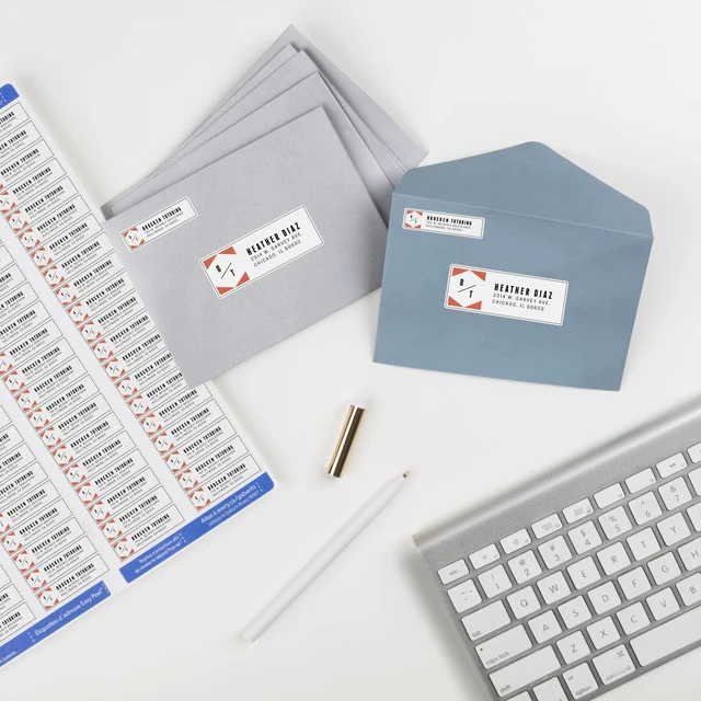 Alt view image 4 of 6 - White Return Address Labels | Printable | Sure Feed Technology | Permanent Adhesive | 800 Labels, Pack of 5