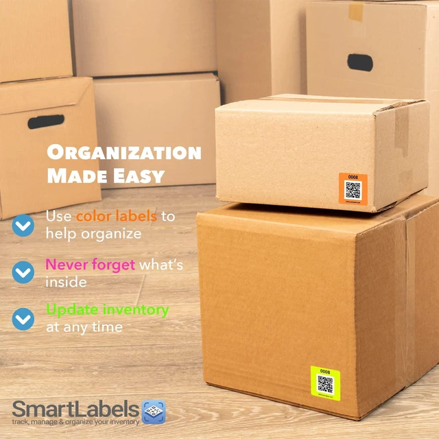 Alt view image 6 of 7 - QR Code Stickers with AI Photo Analysis App - Auto-Creates Item Descriptions - No Typing - Made in USA - QR Code Labels for Storage & Inventory Tracking, Organization & Moving, Pack of 48