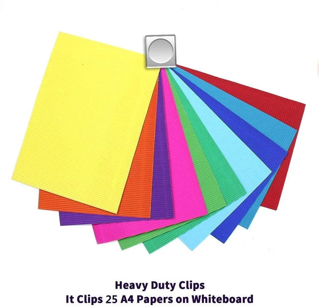 Alt view image 4 of 7 - Magnetic Clips 1.5 inch, 12 Pack Heavy Duty Magnet Metal Clips for Hanging, Strong Magnet Clip for Whiteboard, Fridge, Classroom, Refrigerator