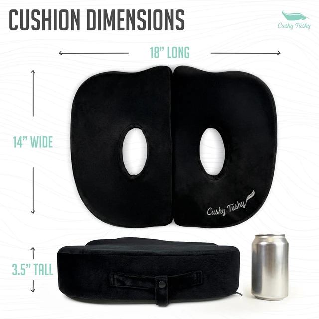 Alt view image 2 of 7 - Seat Cushion | Premium Foldable Sit Bone Cushion for Pressure Relief, Hip, Hamstrings & Sciatica Comfort | Butt Pillow | Ergonomic Ischial Tuberosity Support for Home, Office & Driving