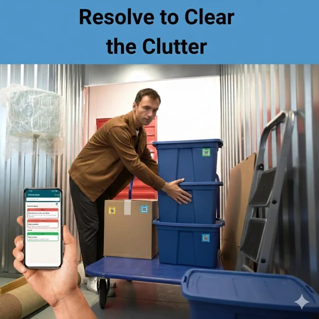 Alt view image 4 of 7 - QR Code Stickers with AI Photo Analysis App - Auto-Creates Item Descriptions - No Typing - Made in USA - QR Code Labels for Storage & Inventory Tracking, Organization & Moving, Pack of 48