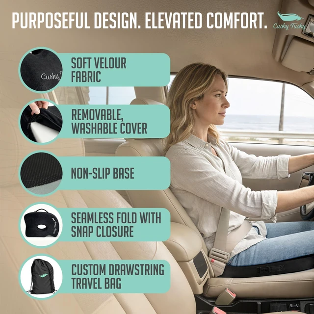 Alt view image 7 of 7 - Seat Cushion | Premium Foldable Sit Bone Cushion for Pressure Relief, Hip, Hamstrings & Sciatica Comfort | Butt Pillow | Ergonomic Ischial Tuberosity Support for Home, Office & Driving