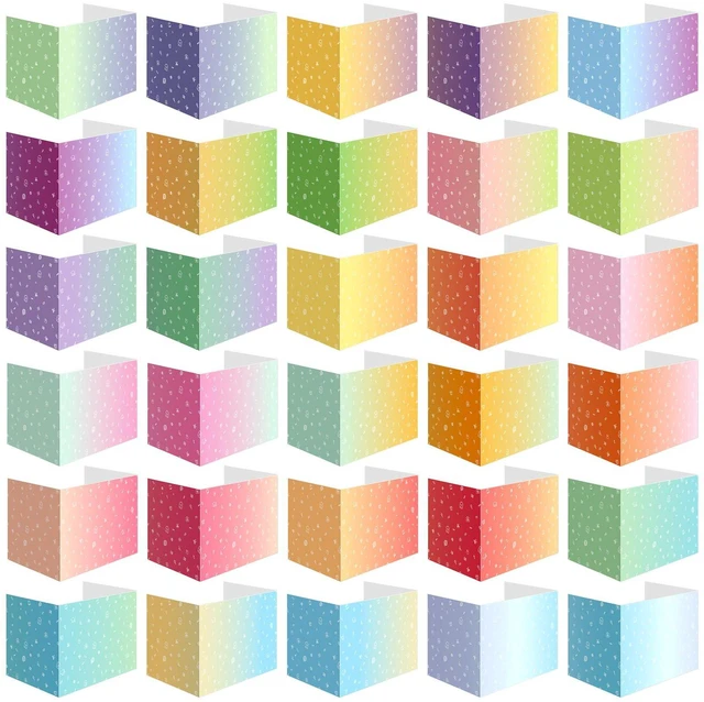 Main image of 30 Pcs Privacy Folders for Students Desk,Gradient,Fresh Color Trifold Desk Dividers for Classroom, Colored Privacy Partition Folders for Student Teacher Desks, 15.8 x 13.4 x 11.81 Inches