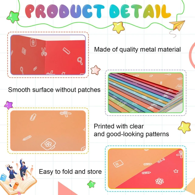 Alt view image 3 of 7 - 30 Pcs Privacy Folders for Students Desk,Gradient,Fresh Color Trifold Desk Dividers for Classroom, Colored Privacy Partition Folders for Student Teacher Desks, 15.8 x 13.4 x 11.81 Inches