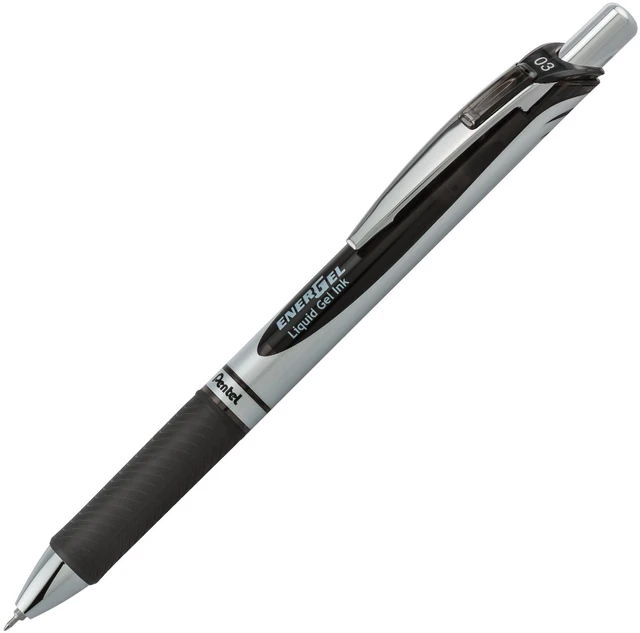 Alt view image 2 of 6 - EnerGel RTX Retractable Liquid Gel Pen,(0.3mm),Extra Fine Line,Needle Tip,Black Ink,(BLN73BP3A),3 Count (Pack of 2)
