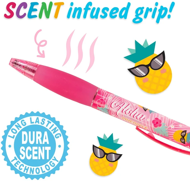Alt view image 3 of 6 - Glitter Gel Smens (2 Pack) - Aloha Unicorn Scented Pens, Colored Glitter Gel Ink, Medium Point, 8 Count