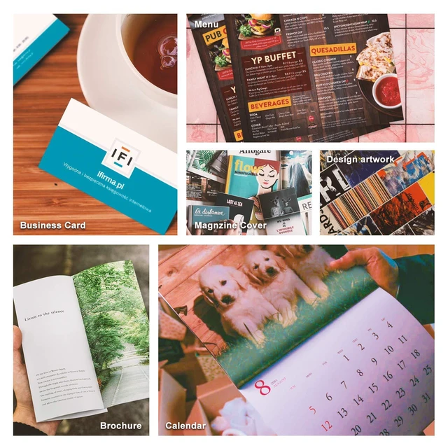 Alt view image 6 of 7 - Glossy Inkjet Photo Paper 11X17 Inches 48lb 100 Sheets Glossy Photographic Paper Compatible with Inkjet Printer Use Dye Ink 180GSM