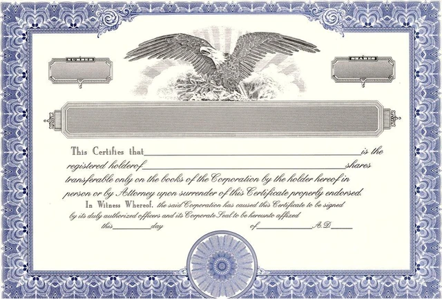 Alt view image 4 of 4 - Corporate Kit (Blue) - Binder, Slipcase, Minutes & Bylaws, Stock Certificates, Index Tabs & Metal Corporate Seal