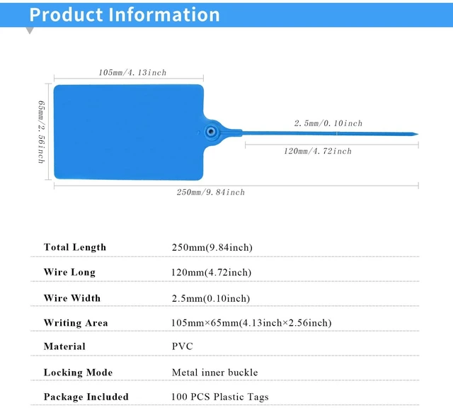 Alt view image 2 of 7 - 100 Plastic Tags Shipping Tags Water Proof Tags for Labeling Shipping Labels Security Seals Writable Marker Ties Hanging Tags Storage Tag with One Marker Pen (Mixed 5 Color)
