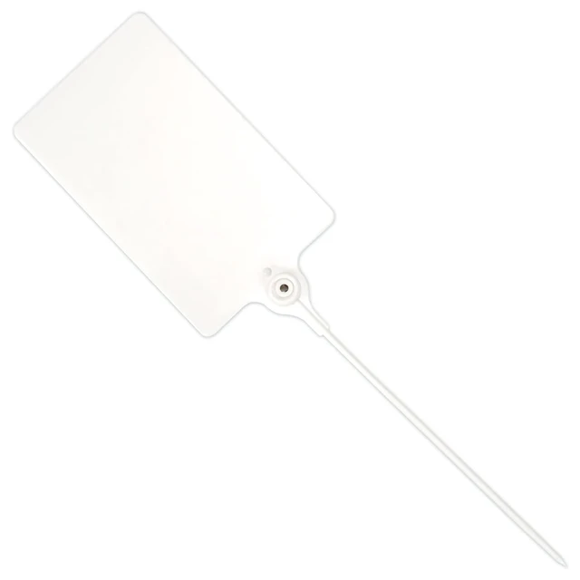 Alt view image 4 of 7 - 100 Plastic Shipping Tags - Waterproof, Writable Labels for Security, Storage, Hanging - With Marker Pen (White)