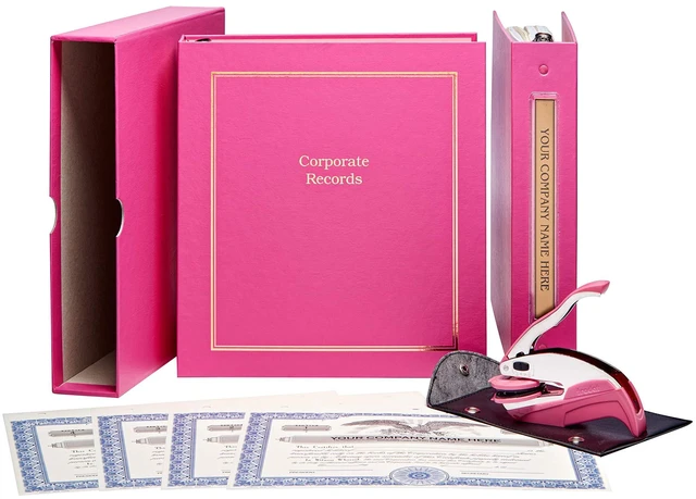 Main image of Not for Profit Kit (Pink) - Binder, Slipcase, Membership Certificates, Index Tabs & Corporate Seal