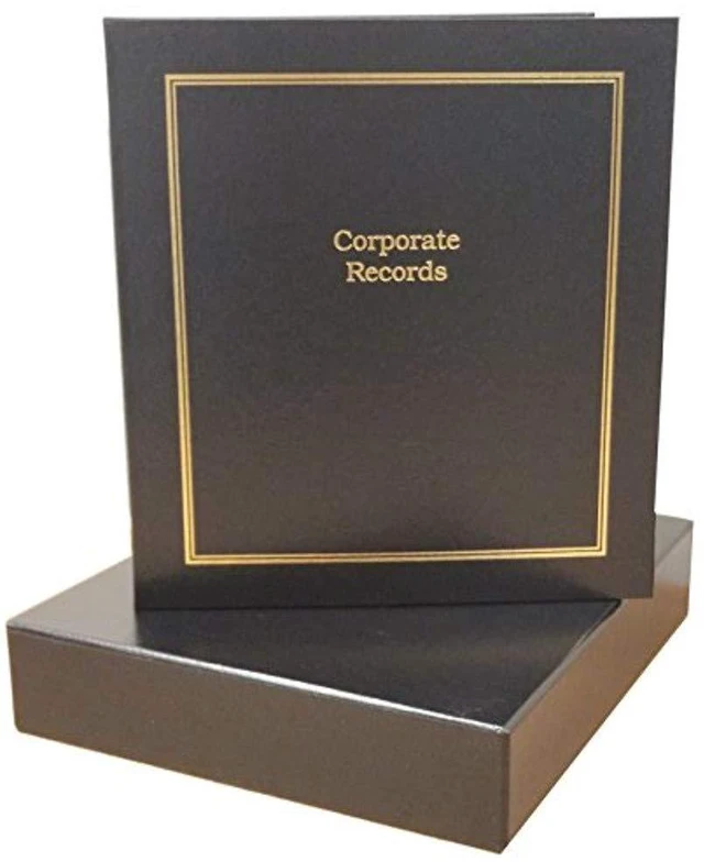 Alt view image 2 of 4 - Corporate Kit (Black) - Binder, Slipcase, Minutes & Bylaws, Stock Certificates, Index Tabs & Metal Corporate Seal