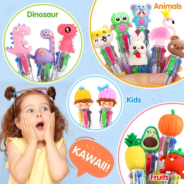 Alt view image 5 of 7 - 60Pcs Multicolor 4-in-1 Pens for Classroom Prizes, Teacher School Supplies 0.5mm Cute Kawaii Ballpoint Pens, Bulk Gifts for Back to School, Teacher Appreciation, Student Rewards & Treasure Box Prizes