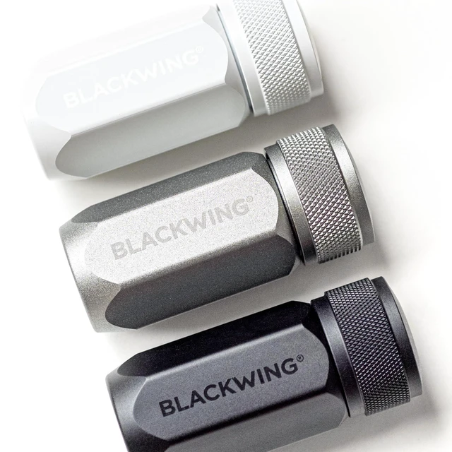 Alt view image 7 of 7 - One-Step Long Point Pencil Sharpener, German Steel Blade, White