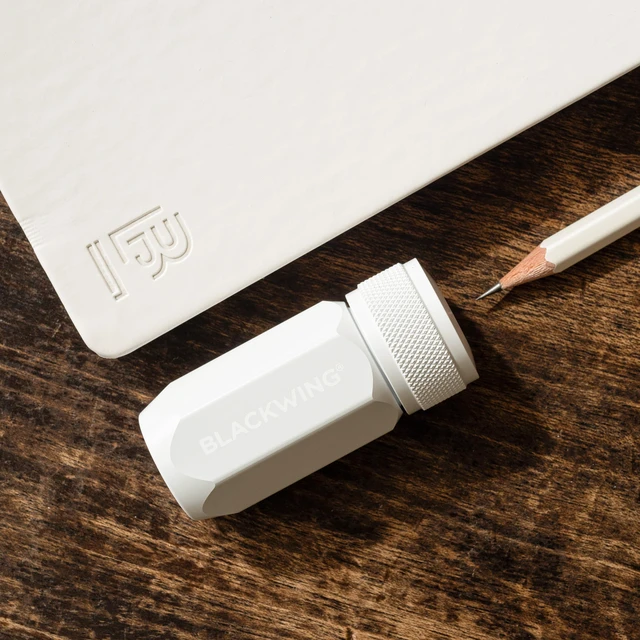 Alt view image 5 of 7 - One-Step Long Point Pencil Sharpener, German Steel Blade, White