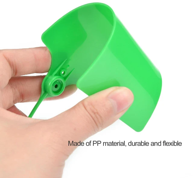 Alt view image 3 of 7 - 100 Plastic Tags Shipping Tags Water Proof Tags for Labeling Shipping Labels Security Seals Writable Marker Ties Hanging Tags Storage Tag with One Marker Pen (Green)