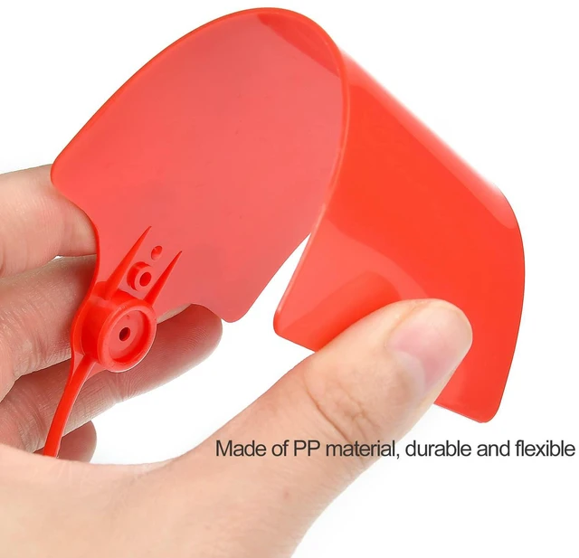 Alt view image 3 of 7 - 100 Plastic Shipping Tags - Waterproof, Writable, Hanging Tags with One Red Marker Pen