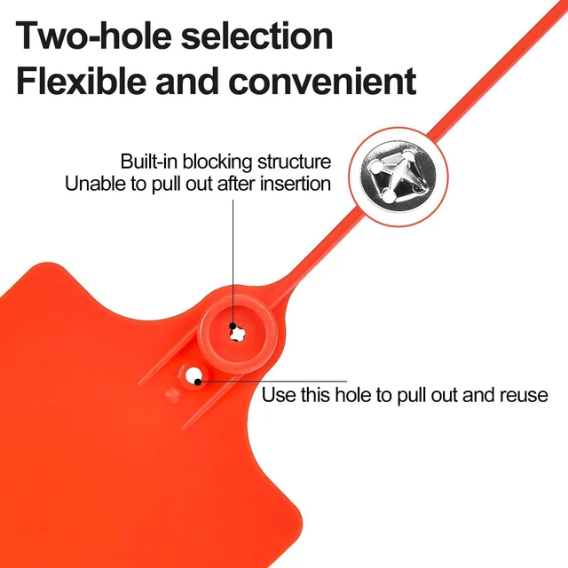Alt view image 4 of 7 - 100 Plastic Shipping Tags - Waterproof, Writable, Hanging Tags with One Red Marker Pen