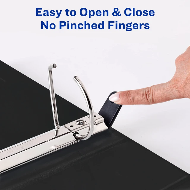 Alt view image 6 of 7 - Heavy-Duty View 3 Ring Binder, 3" One Touch Slant Rings, White, Perfect Trading Card Binder (79793)