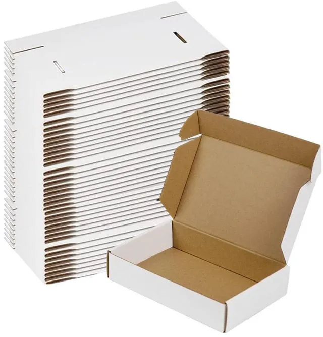 Main image of 50 Pack 9x6x2 Shipping Boxes, White Corrugated Cardboard Packaging Box for Small Business