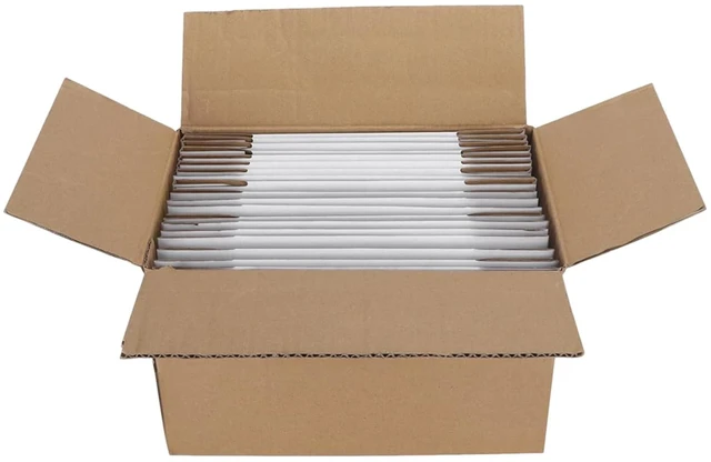 Alt view image 7 of 7 - 20 Pack 12x9x4 Shipping Boxes, White Corrugated Cardboard Packaging Box for Small Business