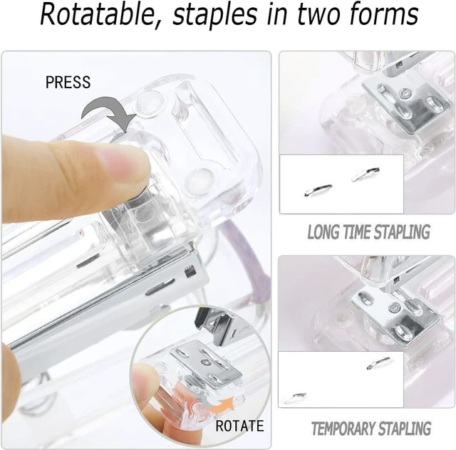 Alt view image 2 of 6 - Office Desk AccessoriesOffice Supplies Set Acrylic Stapler Set Staple Remover, Tape Holder, Pen Holder, 2 Ballpoint Pen, Scissor, Binder Clips, Paper Clips and 1000pcs Staples(Silver)